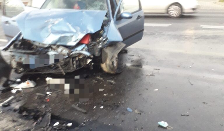Accident rutier în Roman, zona autogării