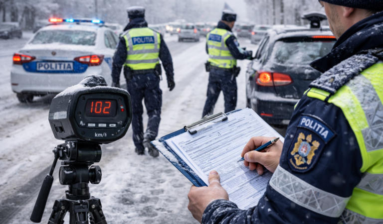 Șoferii, luați la verificări! 13 permise reținute și 17 mașini scoase din trafic